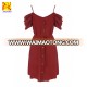 Spaghetti strap waist self tie causal dress