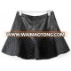 black synthetic leather skirt with lining and zipper design shorts skirt for women