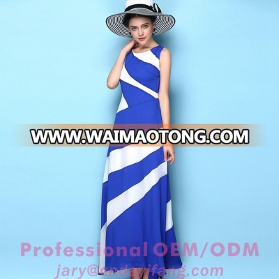 New design classic long silk dress in China